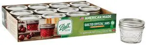 Ball Regular Mouth 4oz Quilted Pint Mason Jars, 12 Count Ball Regular Mouth 4oz Quilted Pint Mason Jars, 12 Count