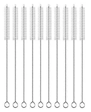 Straw Cleaner Brush Set 10 Pack, 10 inch Long, 10mm Diameter, for Sippy Cup, Water Bottle, Tubes Straw Cleaner Brush Set 10 Pack, 10 inch Long, 10mm Diameter, for Sippy Cup, Water Bottle, Tubes