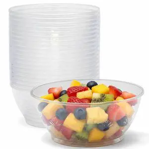 Clear Plastic Serving Bowls 6 oz, Disposable Chip Bowls for Parties & Weddings, Candy Buffet Bowls, 20 Count Clear Plastic Serving Bowls 6 oz, Disposable Chip Bowls for Parties & Weddings, Candy Buffet Bowls, 20 Count