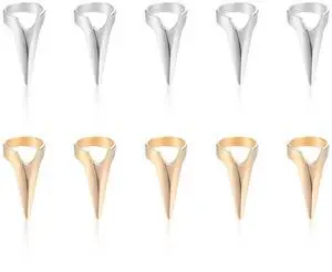 10 Pcs Metal Hair Parting Rings, Pinky Selecting Tools, Finger Tool 10 Pcs Metal Hair Parting Rings, Pinky Selecting Tools, Finger Tool