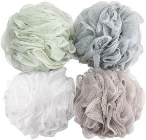 BTYMS Mesh Pouf 60g Bath Sponge Shower Loofahs Body Wash Puff - Pack of 4 BTYMS Mesh Pouf 60g Bath Sponge Shower Loofahs Body Wash Puff - Pack of 4