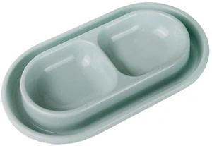 Baoblaze Cat Food and Water Bowl Set Double Pet Feeding Bowls Easy to Clean for Small Medium Dogs and Cats Small Gray Baoblaze Cat Food and Water Bowl Set Double Pet Feeding Bowls Easy to Clean for Small Medium Dogs and Cats Small Gray
