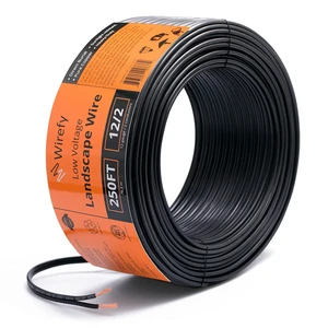 Wirefy 12/2 Low Voltage Landscape Lighting Wire 250 ft, 12-Gauge 2-Conductor, Pure Copper, Outdoor Direct Burial Wirefy 12/2 Low Voltage Landscape Lighting Wire 250 ft, 12-Gauge 2-Conductor, Pure Copper, Outdoor Direct Burial