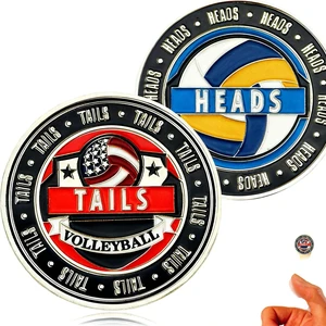 Volleyball Coin Tosser - Heads and Tails Sports Coins, Portable Referee Equipment for Training Competition, 1.57 Inch Volleyball Coin Tosser - Heads and Tails Sports Coins, Portable Referee Equipment for Training Competition, 1.57 Inch