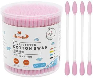 Precision Pointed Cotton Swabs 200 Count - Organic Cotton Double Side Tightly Wrapped Paper Stick, Soft Gentle Lint-Free Cruelty-Free, Pointy & Round (Pink) Precision Pointed Cotton Swabs 200 Count - Organic Cotton Double Side Tightly Wrapped Paper Stick, Soft Gentle Lint-Free Cruelty-Free, Pointy & Round (Pink)