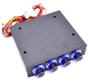 NEW STW-6002 3.5" PC CPU HDD 4 Channel Speed Fan Controller with Blue LED GDT Controller and CPU HDD VGA NEW STW-6002 3.5" PC CPU HDD 4 Channel Speed Fan Controller with Blue LED GDT Controller and CPU HDD VGA