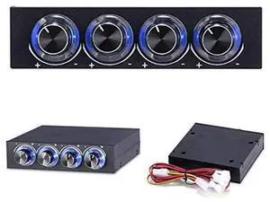 Computer 5.25" Front Panel Bay 3 Channel automatic temperature CPU Case fan speed controller w/ HDD PC Temp Sensor LED Display Computer 5.25" Front Panel Bay 3 Channel automatic temperature CPU Case fan speed controller w/ HDD PC Temp Sensor LED Display