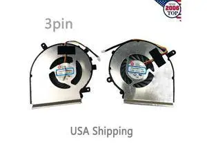 Gpu and Cpu cooling fan for MSI GE62 GP62 6QG 6QF 6RF 2QE Series 3Pin Gpu and Cpu cooling fan for MSI GE62 GP62 6QG 6QF 6RF 2QE Series 3Pin