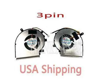 Gpu and Cpu cooling fan for MSI GE62 GL62 6QC 6QD 6QE 6QF 3 Pin Gpu and Cpu cooling fan for MSI GE62 GL62 6QC 6QD 6QE 6QF 3 Pin
