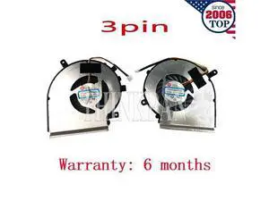 Gpu and Cpu cooling fan for MSI GL62 6QC 6QD 6QE 6QF 3Pin Gpu and Cpu cooling fan for MSI GL62 6QC 6QD 6QE 6QF 3Pin