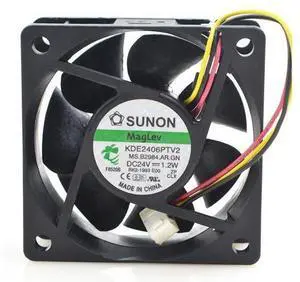 KDE2406PTV2 3dc 24V 1.2W 6CM wires silent frequency converter cooling fan 60*60*25MM KDE2406PTV2 3dc 24V 1.2W 6CM wires silent frequency converter cooling fan 60*60*25MM