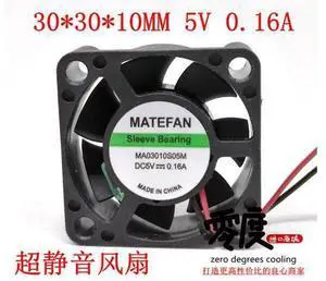 Oriignal 3cm MA03010S05M DC5V 0.16A 30x30x10MM 2Lines Cooling fan Oriignal 3cm MA03010S05M DC5V 0.16A 30x30x10MM 2Lines Cooling fan