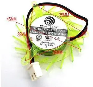 PLB05010S12HH 12V 0.30A diameter 45MM hole distance 39MM graphics card cooling fan PLB05010S12HH 12V 0.30A diameter 45MM hole distance 39MM graphics card cooling fan