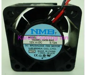 NMB 4CM 1608KL-04W-B40 4020 12V 0.12A 2Wire Cooling fan NMB 4CM 1608KL-04W-B40 4020 12V 0.12A 2Wire Cooling fan