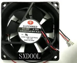 New SUPERRED 8025 CHA8024EBN-K(E) DC24V 0.24A 8cm Inverter Fan New SUPERRED 8025 CHA8024EBN-K(E) DC24V 0.24A 8cm Inverter Fan