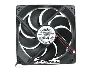 Delefun DLF12025B28L 1225 12CM 28V 0.2A Durable Double Ball Power Amplifier Cooling Fan Sickle Blade 2500RPM Delefun DLF12025B28L 1225 12CM 28V 0.2A Durable Double Ball Power Amplifier Cooling Fan Sickle Blade 2500RPM