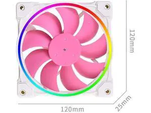 ID-COOLING ZF-12025-PINK Case Fan 120mm 5V 3 PIN Addressable RGB Cooling Fan MB Sync, 4 PIN PWM Speed Control Fans for Radiator/CPU Cooler/Computer Case ID-COOLING ZF-12025-PINK Case Fan 120mm 5V 3 PIN Addressable RGB Cooling Fan MB Sync, 4 PIN PWM Speed Control Fans for Radiator/CPU Cooler/Computer Case