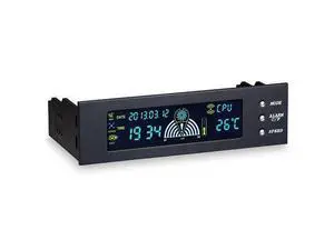 Computer 5.25" Front Panel Bay 3 Channel automatic temperature CPU Case fan speed controller w/ HDD PC Temp Sensor LED Display Computer 5.25" Front Panel Bay 3 Channel automatic temperature CPU Case fan speed controller w/ HDD PC Temp Sensor LED Display