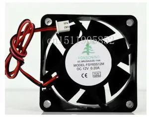 For FONSONING FSY60S12M DC 12V 0.2A 60x60x10mm 2-wire Server Cooling Fan For FONSONING FSY60S12M DC 12V 0.2A 60x60x10mm 2-wire Server Cooling Fan