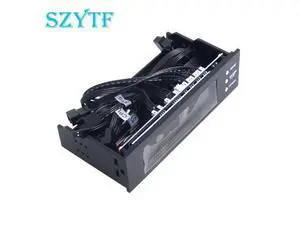5.25 inch 12V PC Computer Fan Controller 3 Fan Speed Controller Temperature Sensor LCD Digital Display Front Panel PC 5.25 inch 12V PC Computer Fan Controller 3 Fan Speed Controller Temperature Sensor LCD Digital Display Front Panel PC