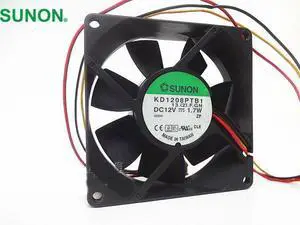 KD1208PTB1 8025 12V 1.7W 2 wire 8CM double ball fan cooling fan SUNON KD1208PTB1 8025 12V 1.7W 2 wire 8CM double ball fan cooling fan SUNON