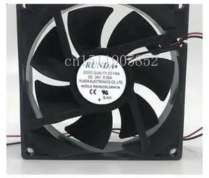RSH9225L24N41A DC 24V 0.32A 92x92x25mm 2-Wire Server Cooling Fan RSH9225L24N41A DC 24V 0.32A 92x92x25mm 2-Wire Server Cooling Fan