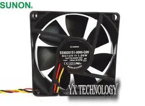 SUNON 8020 1.56W EE80201S1-0000-G99 12V 8 cm cooling fan SUNON 8020 1.56W EE80201S1-0000-G99 12V 8 cm cooling fan