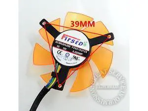video card fan Graphics card fan 45mm diameter blades 39mm pitch 4P 12V 0.22AMP FD5010U12S video card fan Graphics card fan 45mm diameter blades 39mm pitch 4P 12V 0.22AMP FD5010U12S