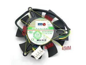 MGT5012XB-W10 12V 0.19A Four - line graphics card cooling fan NVIDIA QUADRO K620 45MM*39MM MGT5012XB-W10 12V 0.19A Four - line graphics card cooling fan NVIDIA QUADRO K620 45MM*39MM