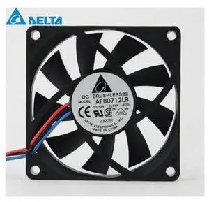 2pcs AFB0712LB DC12V 0.14A 70x70x15mm 3-wire Server Cooling Fan Square Fan 2pcs AFB0712LB DC12V 0.14A 70x70x15mm 3-wire Server Cooling Fan Square Fan