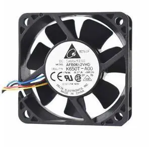 Delta AFB0612VHD 6020 6cm 12V 0.27A double ball Bearing 60mm x 20mm cooling fan 4-wire 4-pin Delta AFB0612VHD 6020 6cm 12V 0.27A double ball Bearing 60mm x 20mm cooling fan 4-wire 4-pin