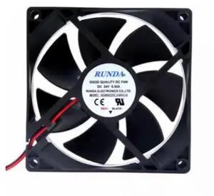 RSH9225L24N41A DC 24V 0.32A 92x92x25mm 2-Wire Server Cooling Fan RSH9225L24N41A DC 24V 0.32A 92x92x25mm 2-Wire Server Cooling Fan