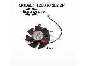 Original 125010-SL2ZP / 125010-SL1ZP DC 12V 0.08A diameter 47MM, hole pitch 39MM, graphics card fan Original 125010-SL2ZP / 125010-SL1ZP DC 12V 0.08A diameter 47MM, hole pitch 39MM, graphics card fan