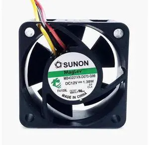 1pcs MB40201VX-D070-G99 Maglev Mute Fan 12V 1.38W 4020 4cm 40*40*20mm Speed Tach cooling Fan 1pcs MB40201VX-D070-G99 Maglev Mute Fan 12V 1.38W 4020 4cm 40*40*20mm Speed Tach cooling Fan
