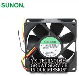 SUNON and 8CM KD1208PTBX-6 12V 4.6W three wire speed ball bearing cooling fan 80 * 80 * 25mm SUNON and 8CM KD1208PTBX-6 12V 4.6W three wire speed ball bearing cooling fan 80 * 80 * 25mm