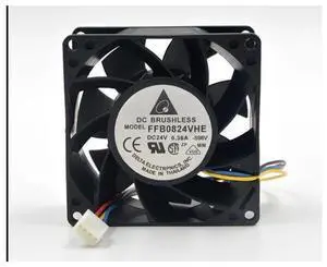 Delta New and Original FFB0824VHE 8038 24V 0.36A dual ball bearing cooling fan drive for 80*80*38mm Delta New and Original FFB0824VHE 8038 24V 0.36A dual ball bearing cooling fan drive for 80*80*38mm