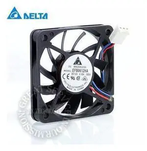 Delta EFB0612HA 6010 12V 0.18A 6CM 3-wire speed and durability ball bearing cooling fan 60*60*10MM Delta EFB0612HA 6010 12V 0.18A 6CM 3-wire speed and durability ball bearing cooling fan 60*60*10MM