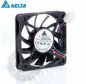 Delta EFB0612HA 6010 12V 0.18A 6CM 3-wire speed and durability ball bearing cooling fan 60*60*10MM Delta EFB0612HA 6010 12V 0.18A 6CM 3-wire speed and durability ball bearing cooling fan 60*60*10MM