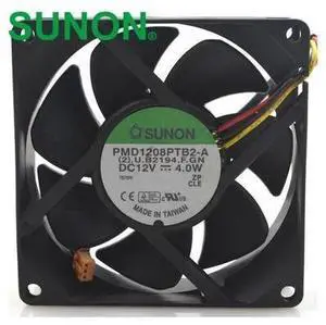1pcs PMD1208PTB2-A 8025 80*80*25mm DC 12V 4.0W 3 Wires Computer Blower Cooling Axial Fan 1pcs PMD1208PTB2-A 8025 80*80*25mm DC 12V 4.0W 3 Wires Computer Blower Cooling Axial Fan