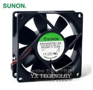 KD2408PTB1-6A DC 24V 3.4W 8025 80*80*25mm 4900RPM Computer Blower Cooling Fan KD2408PTB1-6A DC 24V 3.4W 8025 80*80*25mm 4900RPM Computer Blower Cooling Fan