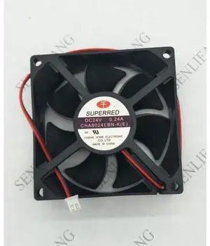 For Superred CHA8024EBN-K DC 24V 0.24A 2-wire 80x80x25mm Server Cooling Fan For Superred CHA8024EBN-K DC 24V 0.24A 2-wire 80x80x25mm Server Cooling Fan