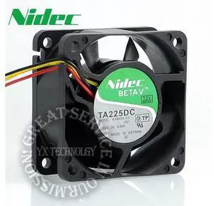 Nidec TA225DC B34605-33 6025 0.58A drive chassis cooling fan NIDEC 60*60*25mm Nidec TA225DC B34605-33 6025 0.58A drive chassis cooling fan NIDEC 60*60*25mm