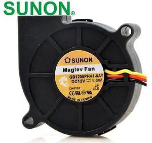 1pcs GB1205PHV1-8AY 12V 1.3W 5015 5CM three-line turbo cooling fan 1pcs GB1205PHV1-8AY 12V 1.3W 5015 5CM three-line turbo cooling fan