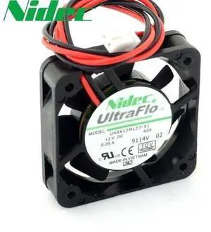 4010 U40X12MLZ7-51 Cooling Fan with DC12V 0.05A 40*40*10MM 2-Lines 4010 U40X12MLZ7-51 Cooling Fan with DC12V 0.05A 40*40*10MM 2-Lines