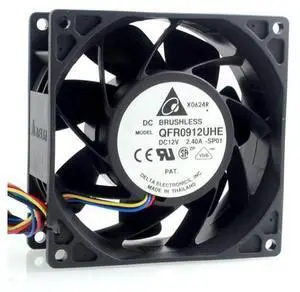 Delta QFR0912UHE 9038 9cm 12V 2.40A fan super storm ce Delta 90*90*38mm Delta QFR0912UHE 9038 9cm 12V 2.40A fan super storm ce Delta 90*90*38mm