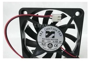 For ARX FD1260-A3112A DC 12V 0.14A 2-wire 60x60x10mm Server Square Fan For ARX FD1260-A3112A DC 12V 0.14A 2-wire 60x60x10mm Server Square Fan