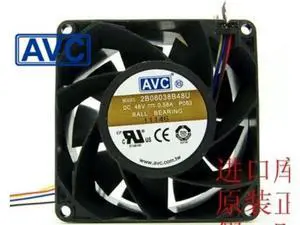 and 2B08038B48U 8038 8 48V 0.58A PWM double ball bearing fan 80*80*38mm and 2B08038B48U 8038 8 48V 0.58A PWM double ball bearing fan 80*80*38mm