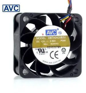 AVC 4020 4CM wind capacity 12V 0.50A DBTA0420B2U PWM fan speed control 40*40*20mm AVC 4020 4CM wind capacity 12V 0.50A DBTA0420B2U PWM fan speed control 40*40*20mm