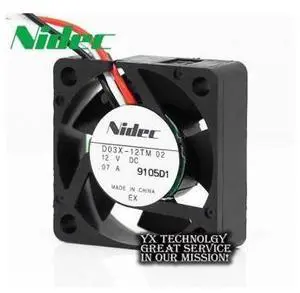 Nidec New and Original fan D03X-12TM supports wind speed 0.07A 12V for Nidec 30*30*10mm Nidec New and Original fan D03X-12TM supports wind speed 0.07A 12V for Nidec 30*30*10mm