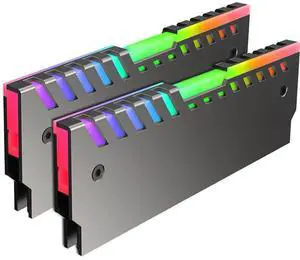 2Pcs RGB RAM Heatsink DDR DDR3 DDR4 Memory Radiator Vest Cooling Heat Spreader Cooler for Desktop PC Computer Gaming Overclocking 2Pcs RGB RAM Heatsink DDR DDR3 DDR4 Memory Radiator Vest Cooling Heat Spreader Cooler for Desktop PC Computer Gaming Overclocking